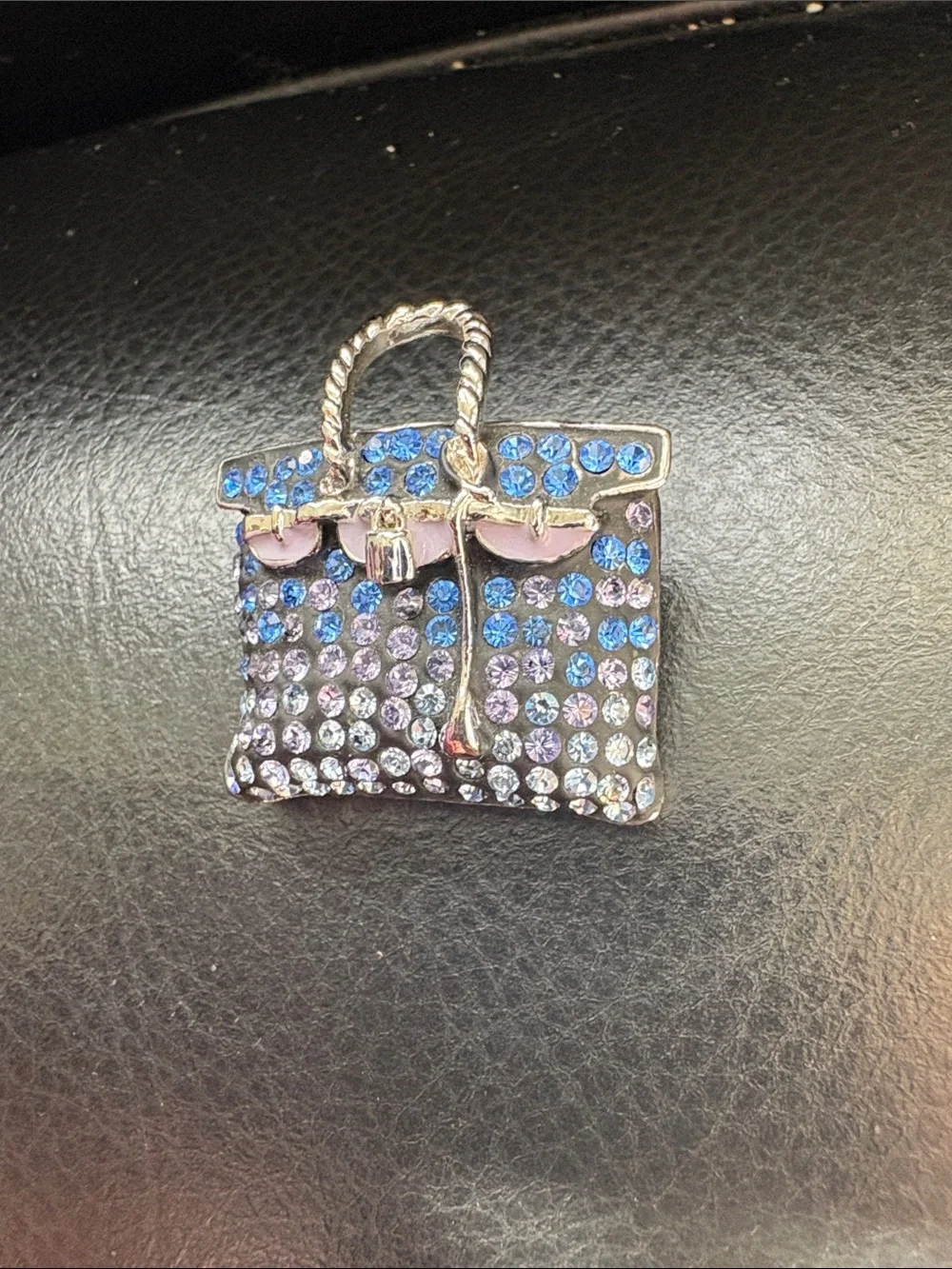 Crystal Embellished Blue Mini Bag Brooch
Silhouette Of Hermes Birkin Bag - Picture 2 of 6